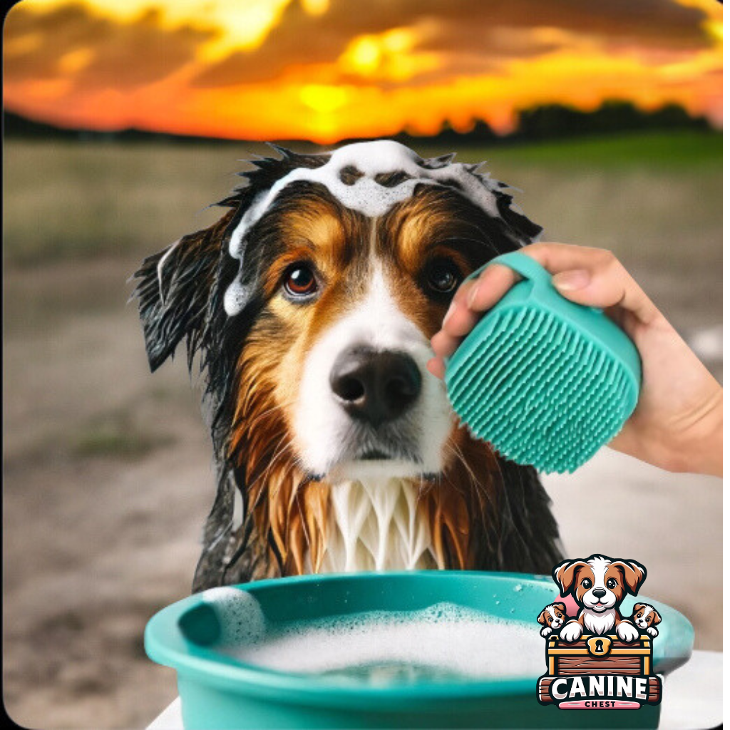 Shampoo Filling Dog Brush