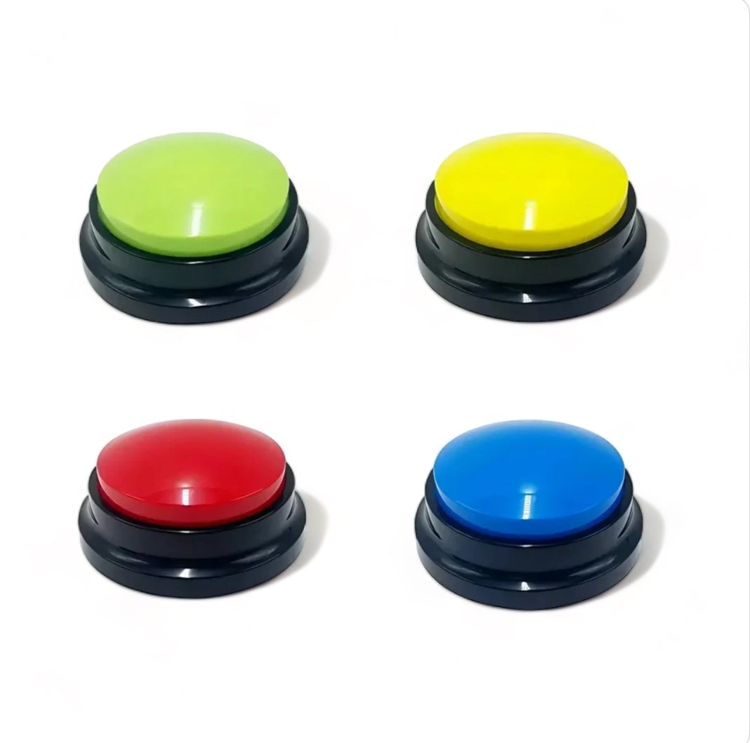 CanineChest recordable dog training buttons with light, interactive pet buzzer set for engaging dog and cat training sessions.