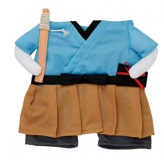 CanineChest Samurai warrior pet costume, stylish and durable, perfect for small to medium dogs and cats. Ideal for Halloween, cosplay, and photoshoots.